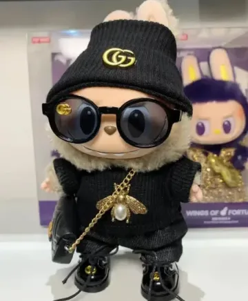 Labubu Black Sweater – Gucci-Inspired Outfit for Dolls(No Dolls